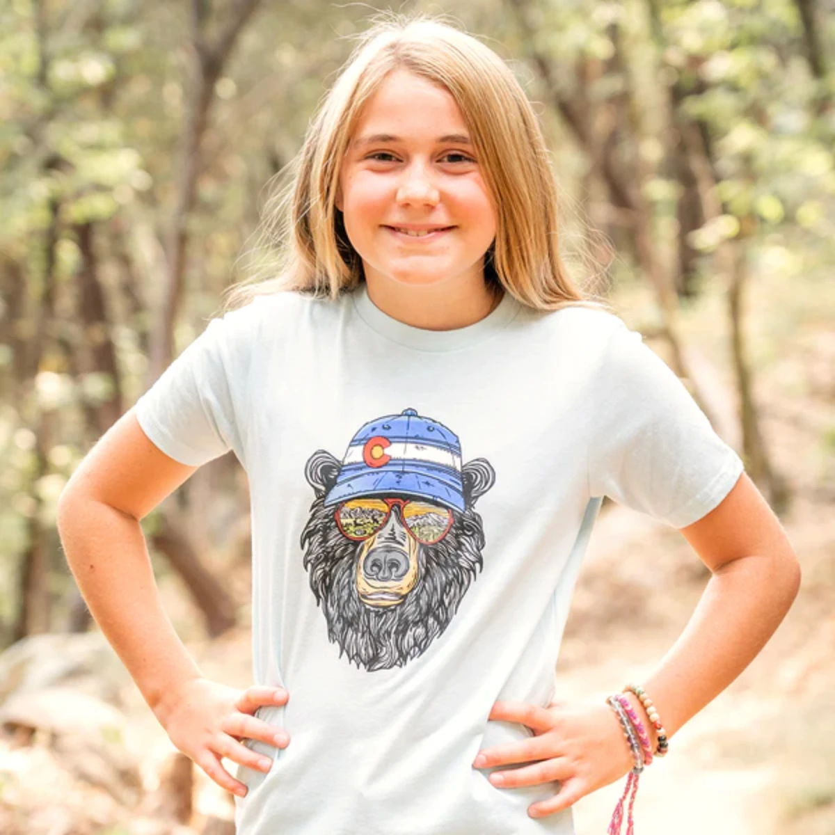 Wild Tribute Miami Vice Colorado Bear T-Shirt Kids 2 Wild Tribute Miami Vice Colorado Bear T-Shirt Kids - Image 2